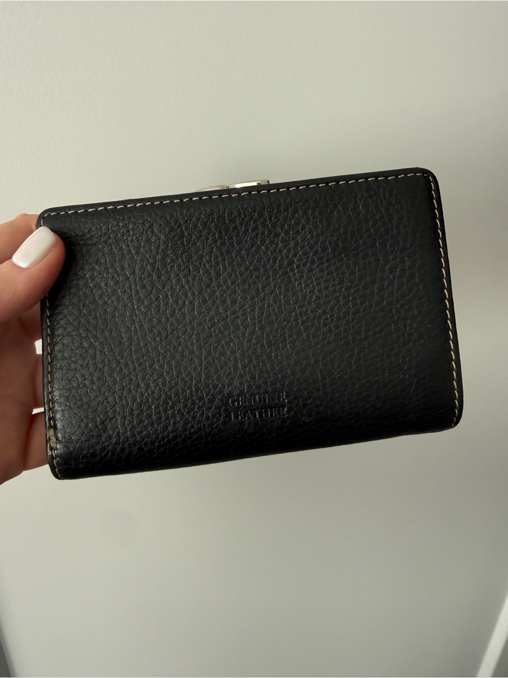 Black Genuine Leather Organizer Wallet | Snap Closure | Card Slots & Coin Purse - Picture 6 of 8